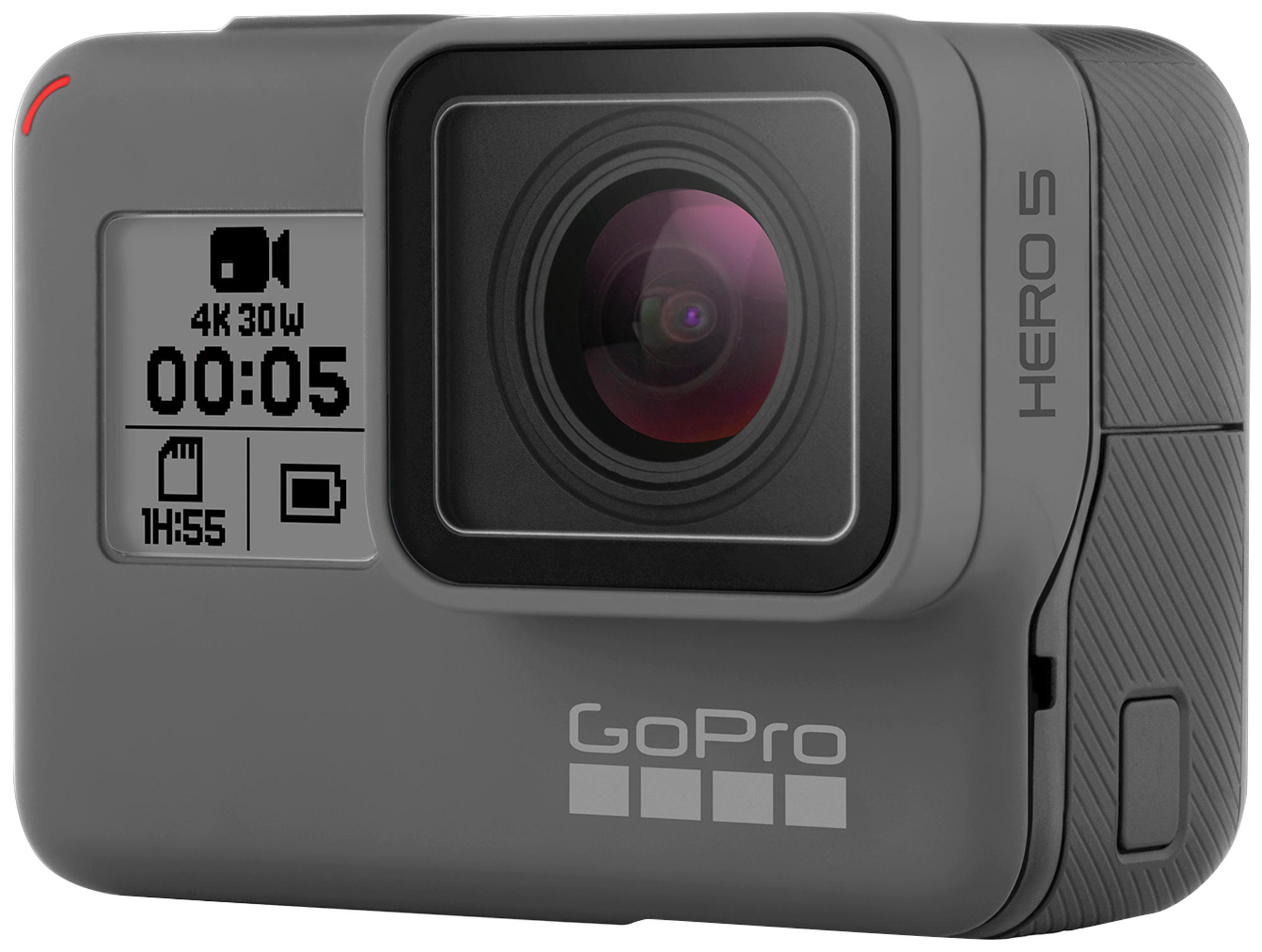 Cámara deportiva - GoPro HERO5, Vídeo 4K, 12 MP, Sumergible, RAW, Wi-Fi, Bluetooth, Negro