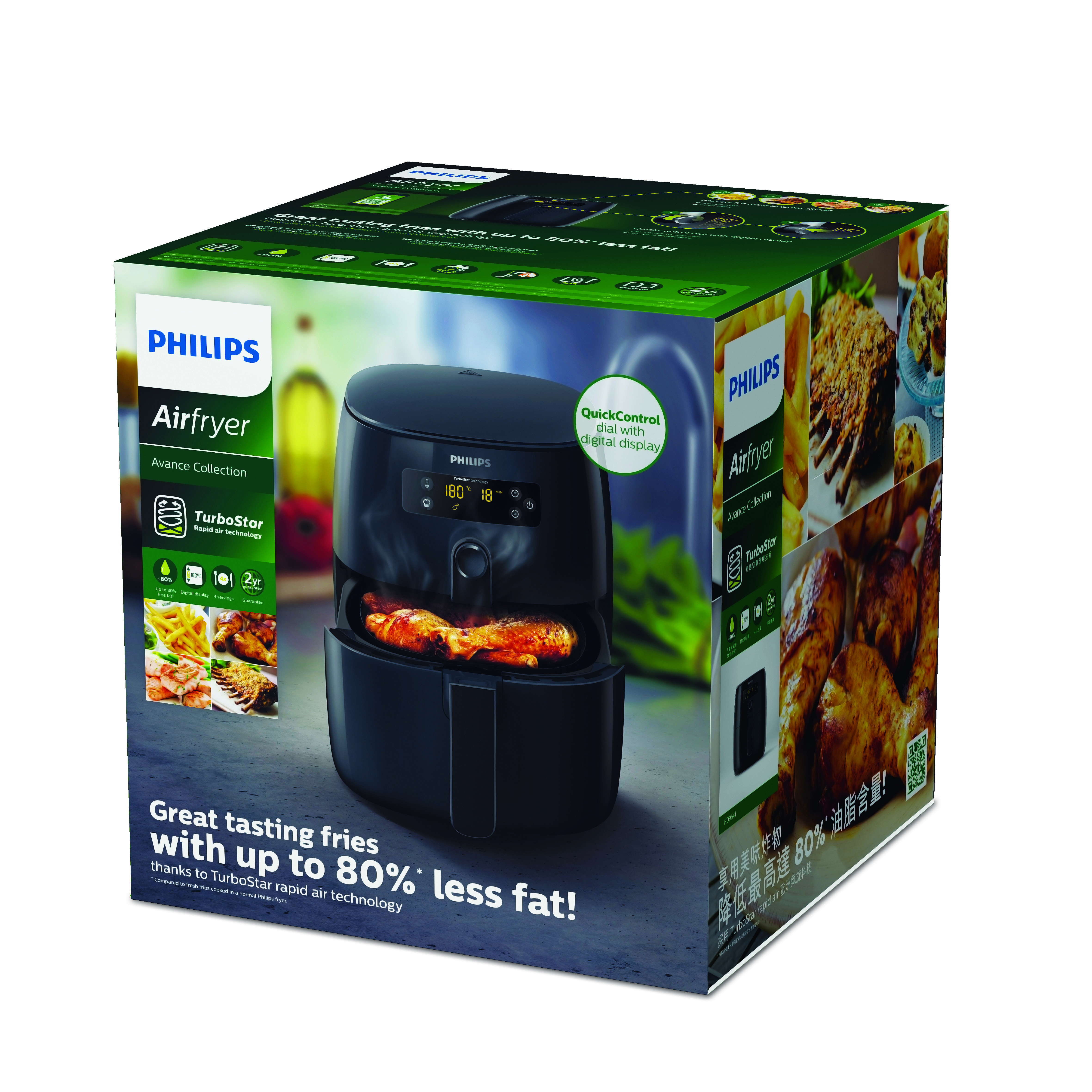 PHILIPS HD9641/90 Airfryer  Heißluftfritteuse 1425 Watt Schwarz