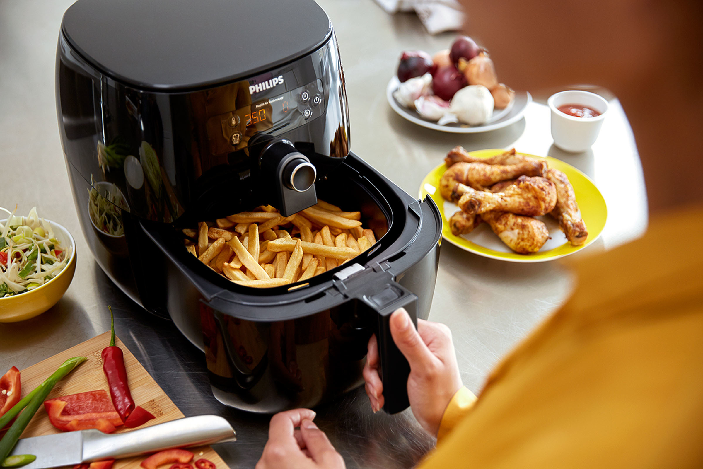 PHILIPS HD9641/90 Airfryer  Heißluftfritteuse 1425 Watt Schwarz