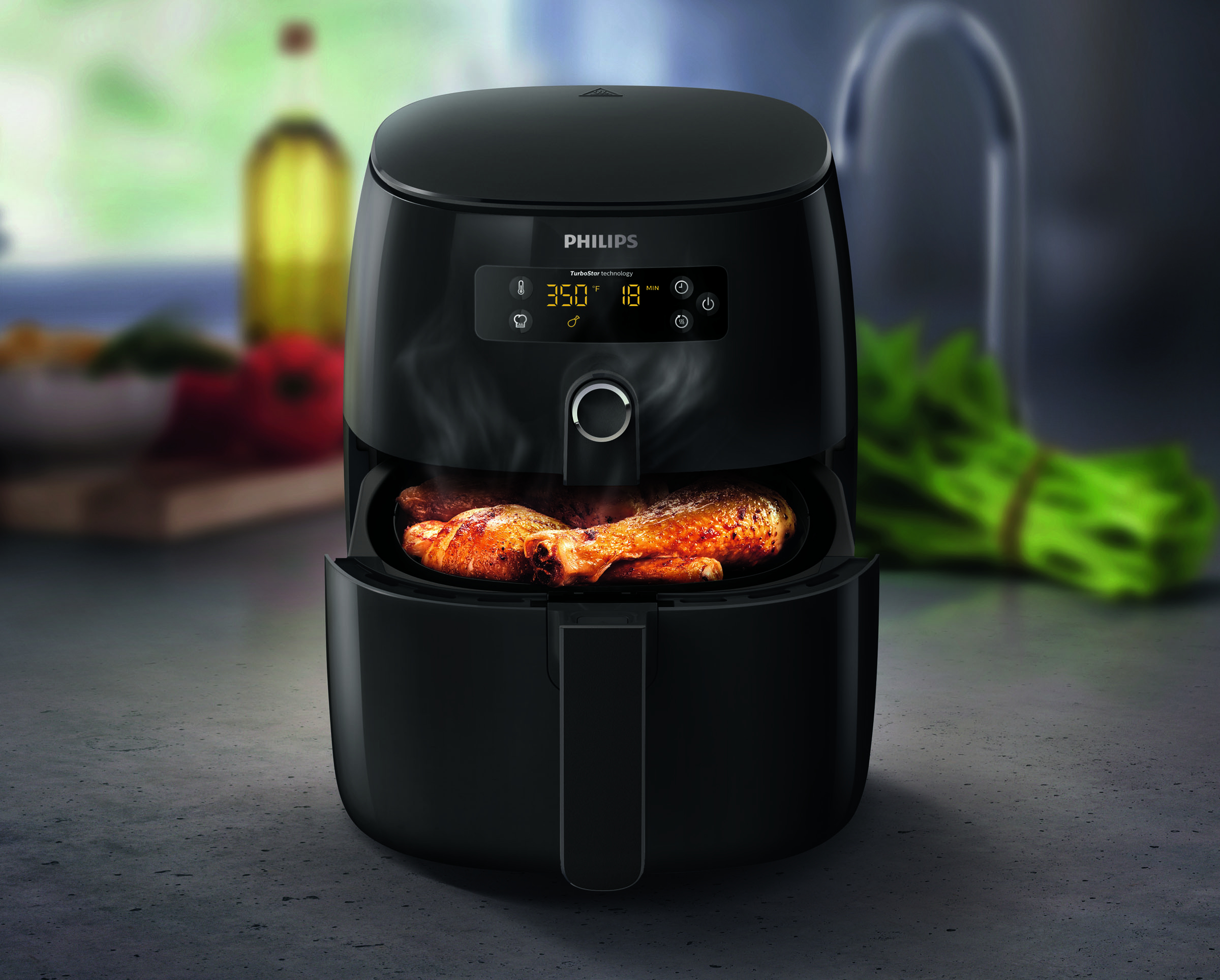 PHILIPS HD9641/90 Airfryer  Heißluftfritteuse 1425 Watt Schwarz