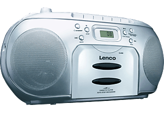 LENCO SCD420 - Radio con registratore (FM, Argento)