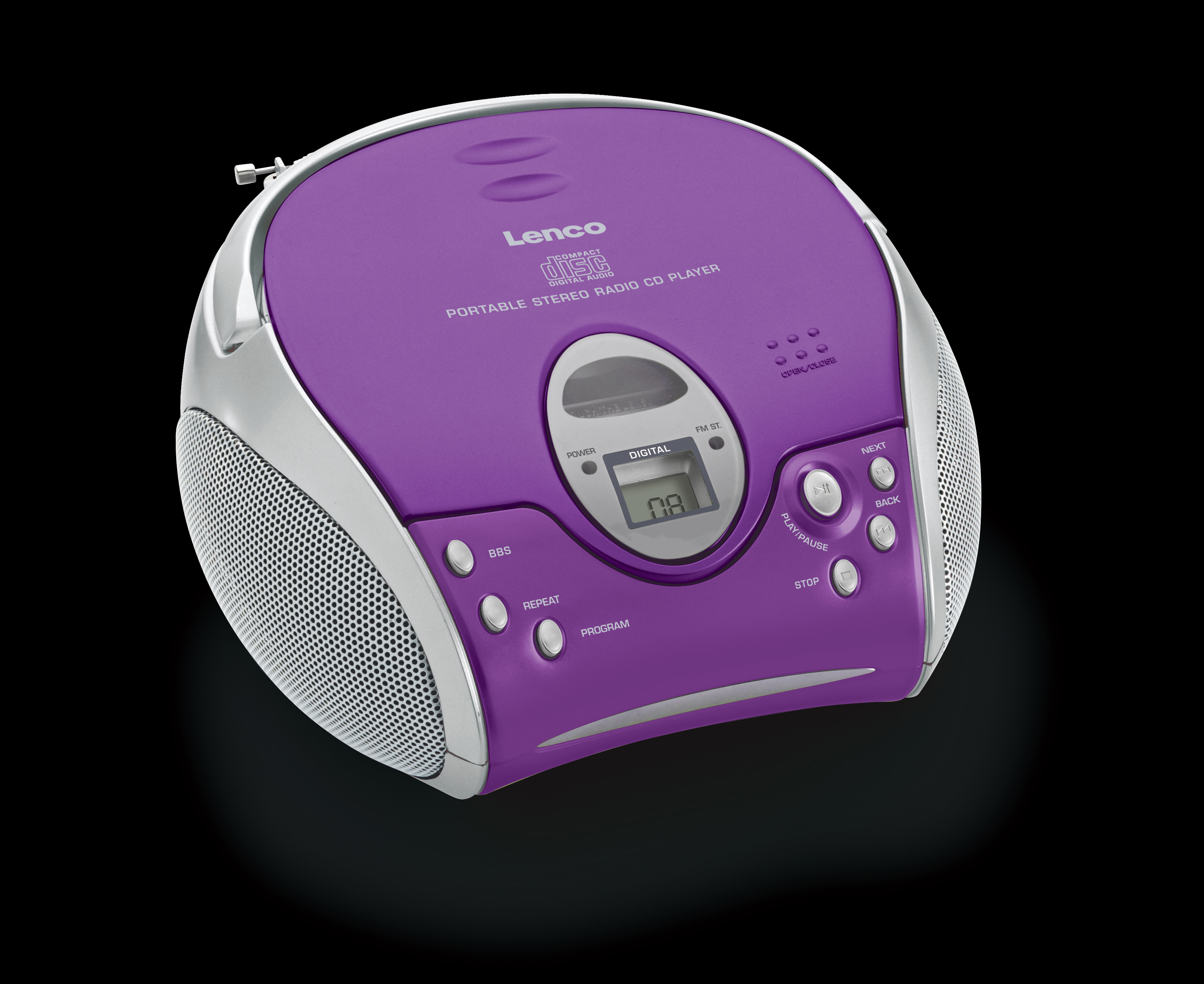 LENCO SCD-24 Radiorecorder, Lila