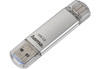 HAMA 124161 C-LAETA 16GB USB3 SILVER - USB-Stick (16 GB, Silber)