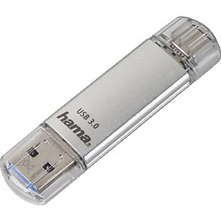 HAMA 124161 C-LAETA 16GB USB3 SILVER - USB-Stick  (16 GB, Silber)