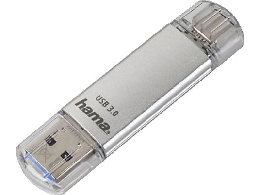 HAMA 124161 C-LAETA USB-C 16GB SILVER - Clé USB  (16 GB, Argent)