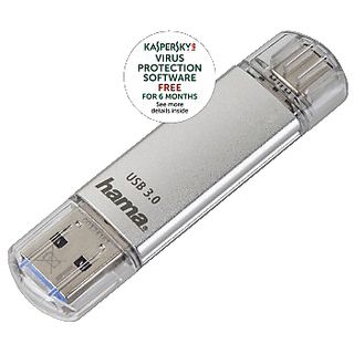 HAMA 124163 C-LAETA USB-C 64GB SILVER - Chiavetta USB  (64 GB, Argento)