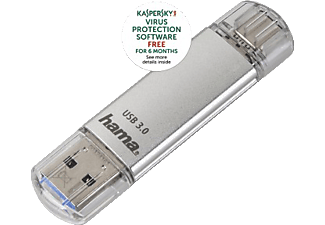 HAMA 124162 C-LAETA 32GB USB3 SILVER - USB-Stick (32 GB, Silber)