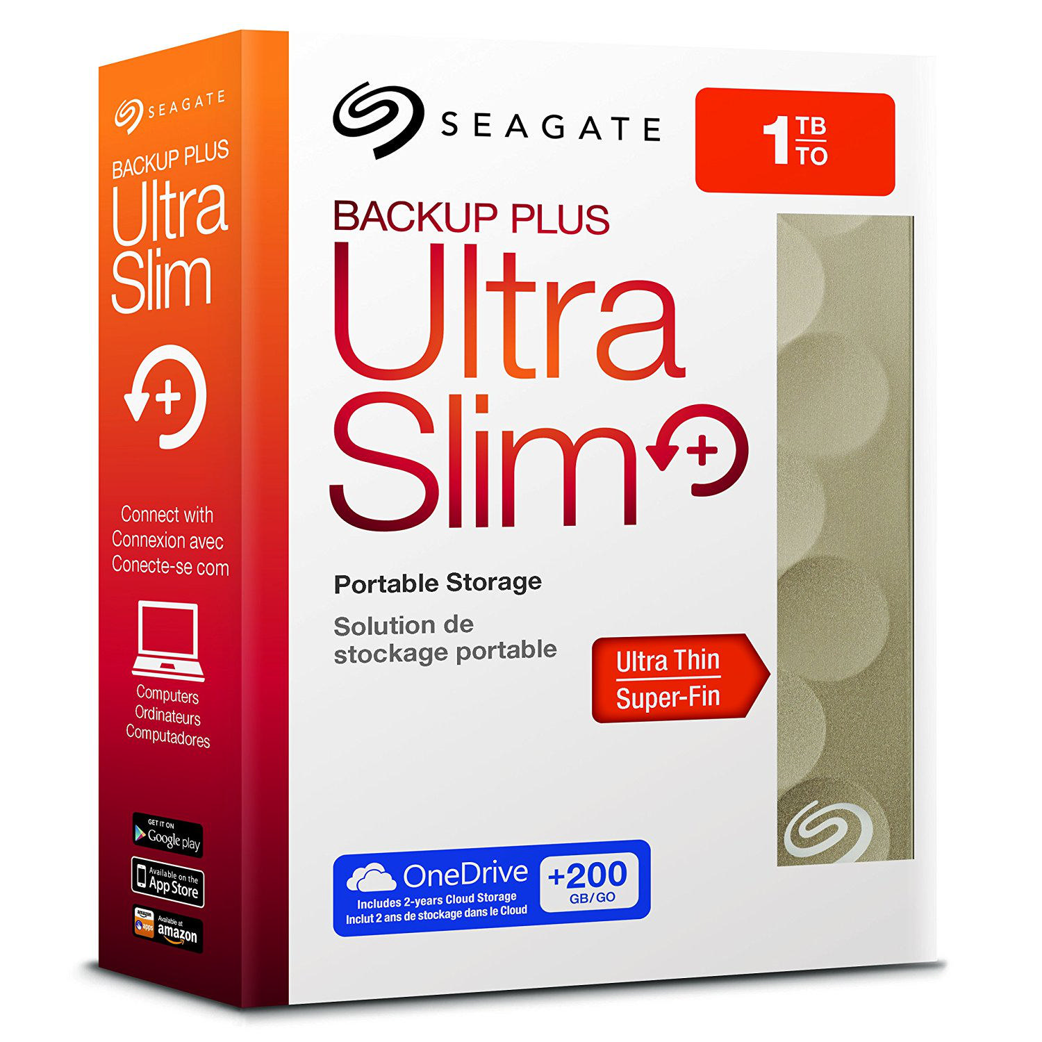 SEAGATE 1Tb Seagate 2.5Inc Usb3.0 Steh1000201 Backup Plus Ultra Slım Altın Rengi Taşınabilir Disk