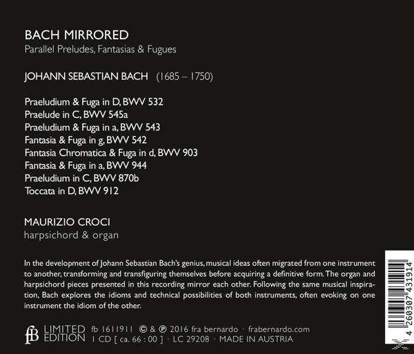 Maurizio Croci - Bach Mirrored  - (CD)