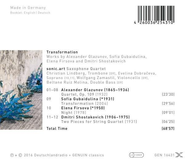 sonic.art Saxophone Quartet - Transformation  - (CD)