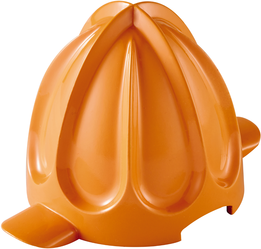 Oranje citruspers. Het ontwerp is voor het persen van citrusvruchten.
