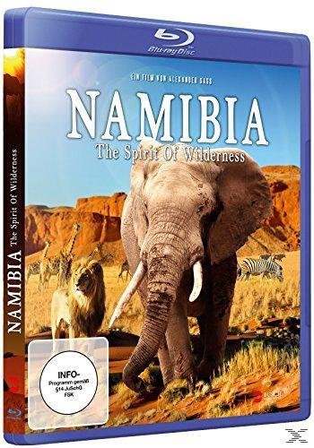 Filmcover, 'Namibia: The Spirit of Wilderness', mit Elefant und Löwe.