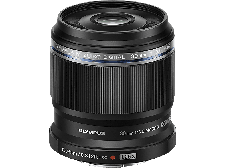 OLYMPUS M. Zuiko Digital ED 30 mm 30 mm f/3.5 ED, MSC (Objektiv für MicroFourThirds, Schwarz