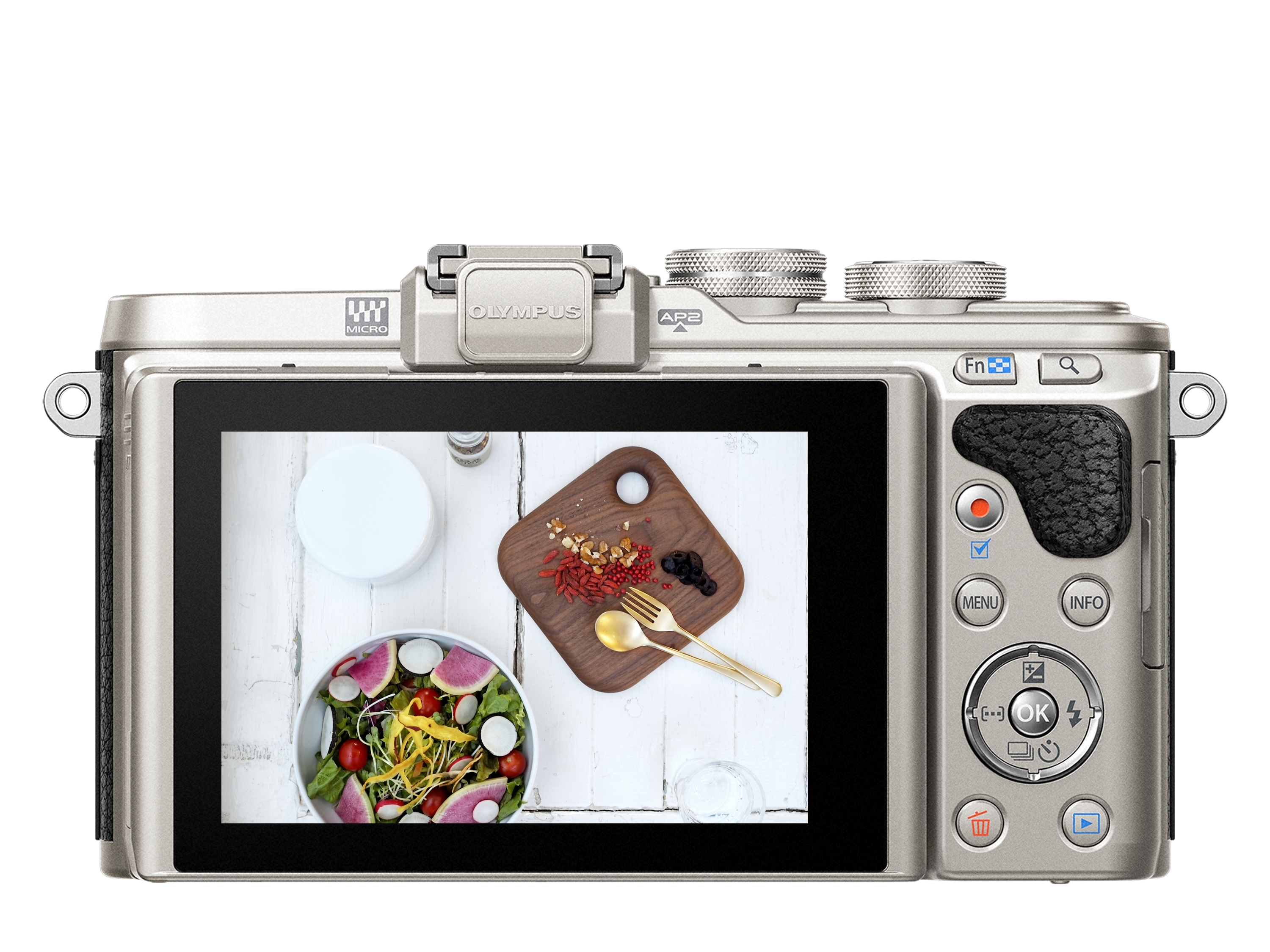 OLYMPUS PEN E-PL8   Systemkamera mit Objektiv 14-42 mm, 7,6 cm Display Touchscreen, WLAN