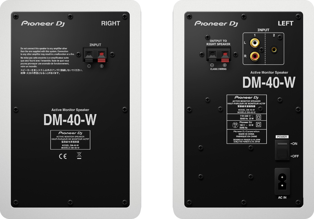 PIONEER DJ DJ luidspreker 4" Wit 2 stuks (DM-40-W)