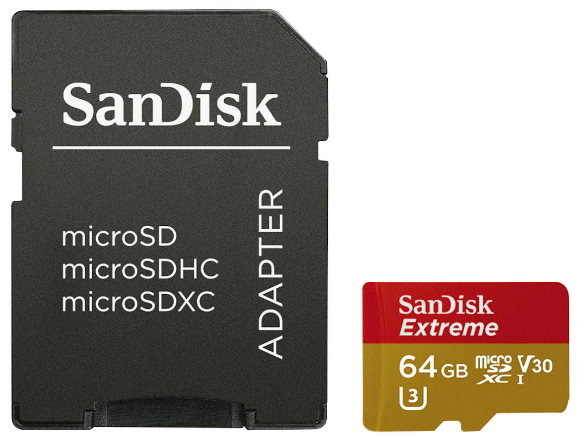 SANDISK Extreme®, Micro-SDHC MicroSDHC Speicherkarte, 64 GB