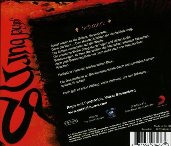 CD-Cover: Dunkler Hintergrund mit deutschem Text und Barcode. Rote Akzente.