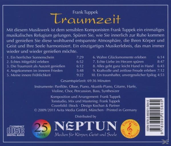 CD-Cover mit goldfarbenem Text. Es listet Songs und Credits auf. Der Hintergrund ist blau und beige.