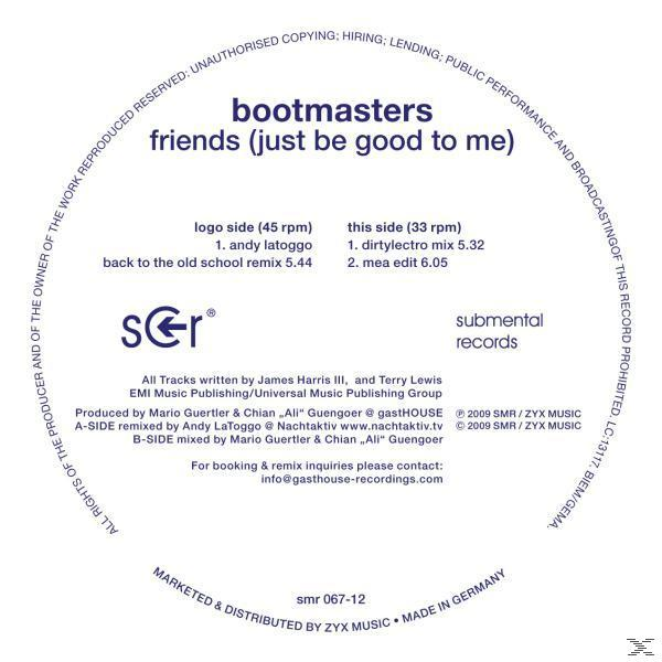 - - Good (Vinyl) Me) Be Bootmasters Friends To (Just
