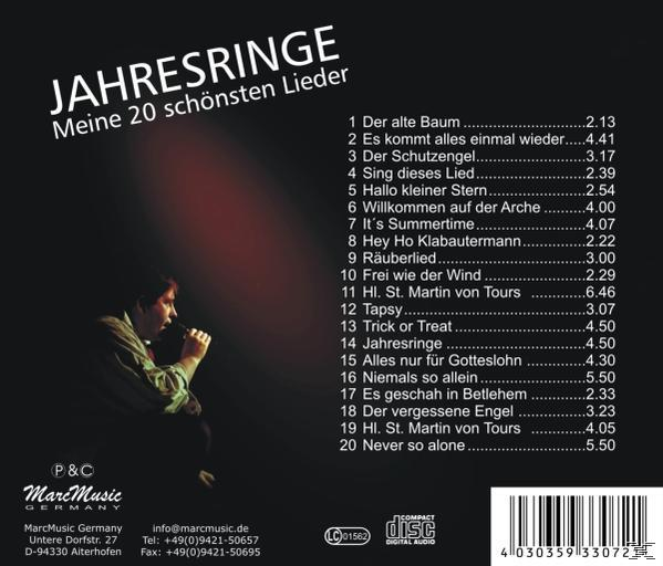 Tom Patrick - Jahresringe Meine 20 Schönsten Lieder  - (CD)