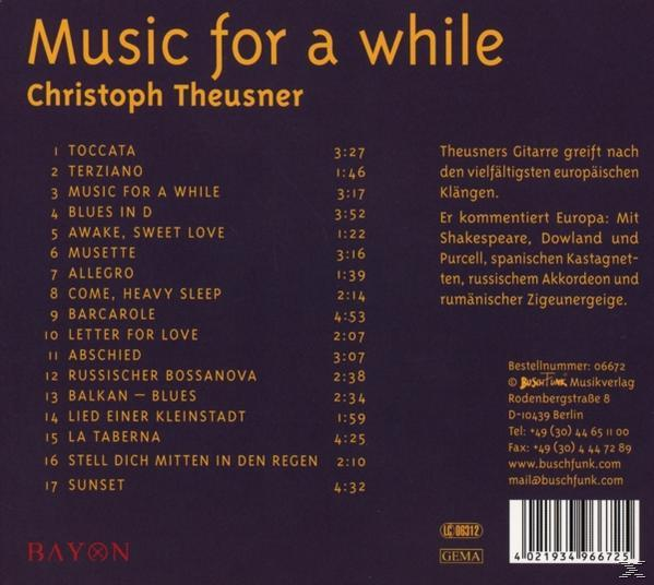Christoph Theusner - Music For A While  - (CD)