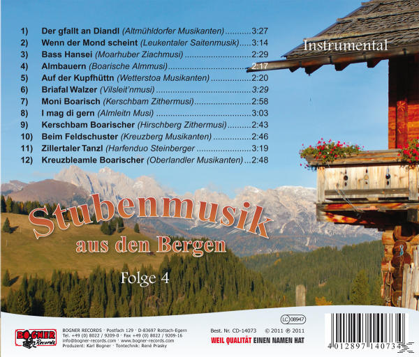 VARIOUS Den - - Stubenmusik Aus (CD) Bergen Instrumental -