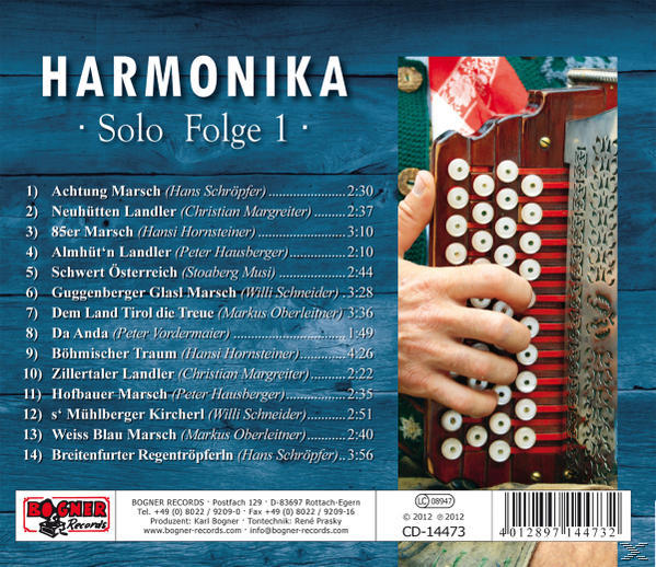 VARIOUS - Harmonika-Solo Folge 1 (CD) 
