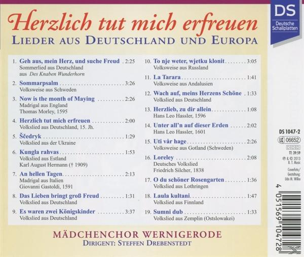Mädchenchor Wernigerode - Herzlich Tut Mich Erfreuen  - (CD)