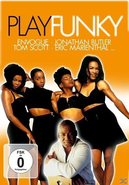 DVD-Cover für 'PLAYFUNKY' mit En Vogue und anderen, orangefarbener Hintergrund.