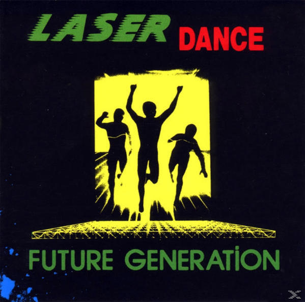 Albumcover: Silhouetten von drei Personen beim Laufen, gelber Hintergrund.
