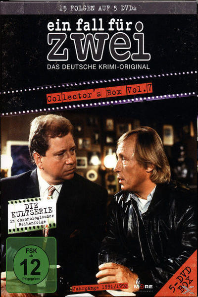 DVD-Cover: Zwei Männer in einer Bar. Text: Ein Fall für Zwei, Das deutsche Krimi-Original.