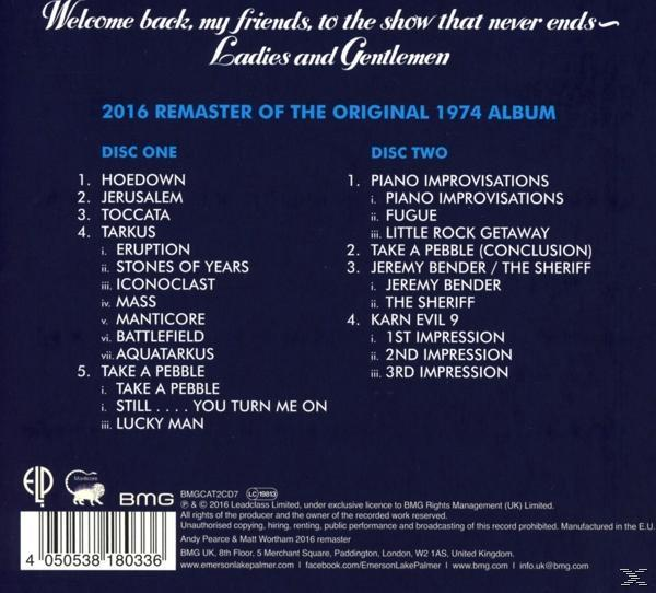 Emerson, Lake & Palmer - Welcome Back My Friends To Theshow That Never Ends  - (CD)