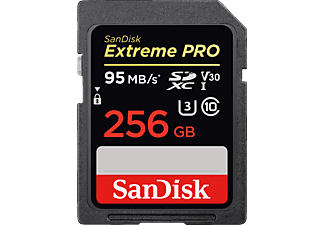 SANDISK Extreme PRO 256GB - Speicherkarte  (256 GB, 95, Schwarz)