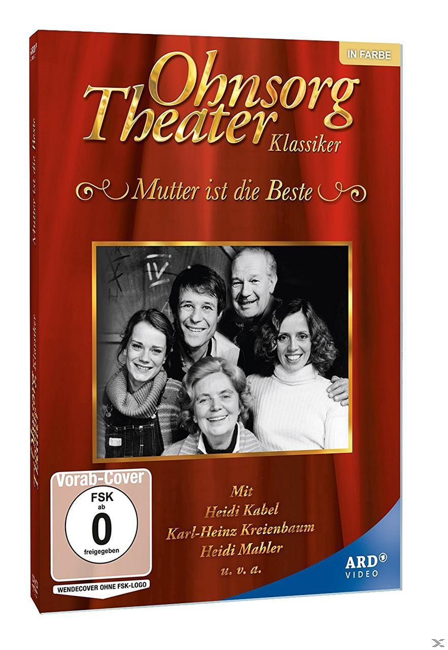 DVD-Cover. Menschen in einem Raum mit Text und dem Titel 'Mutter ist die Beste'.
