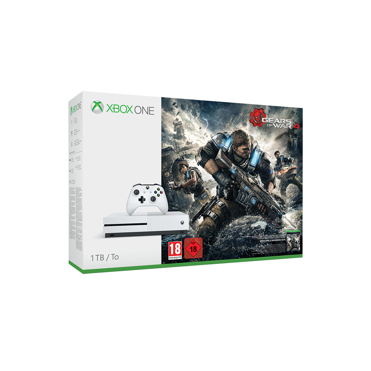 MICROSOFT Xbox One S 1TB Konsole - Gears of War 4 Bundle