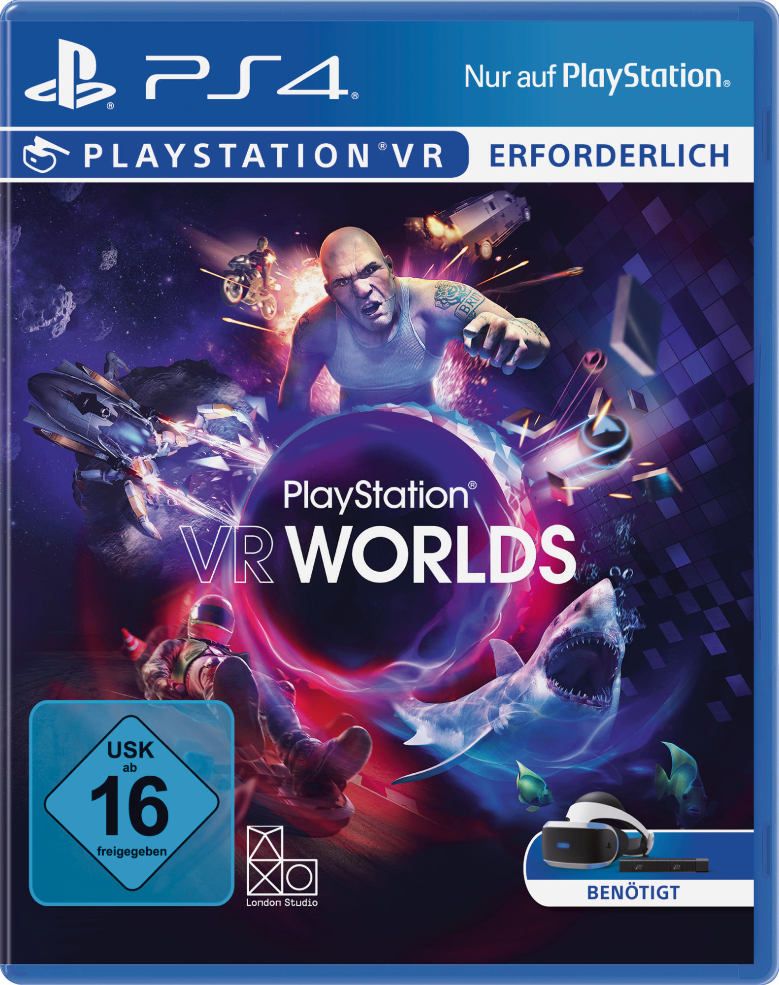 SONY PlayStation VR + Move Motion Controllers + Camera + VR Worlds Virtual Reality Brille