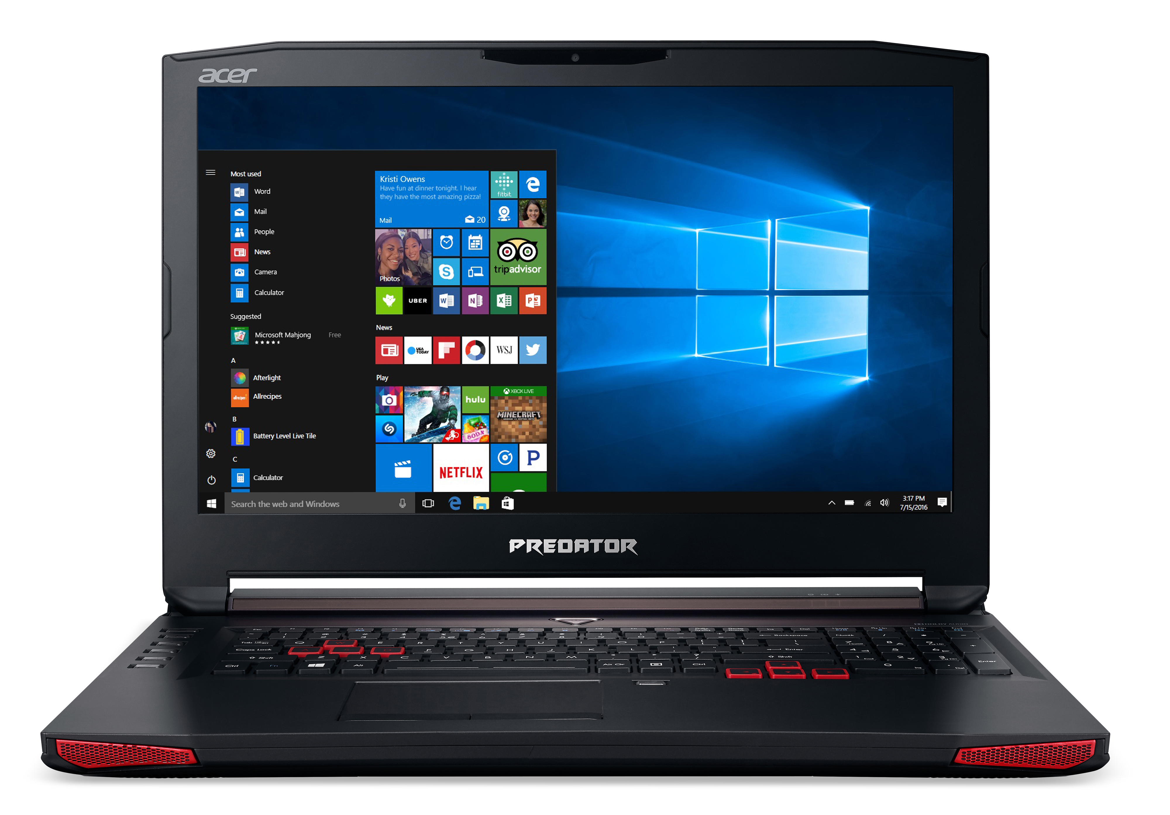 ACER Gaming Notebook Predator 17 G5-793-73BM (NH.Q1HEG.005) Gaming-Notebook, 17,3 Zoll, Full-HD, Intel® Core™ i7-6700HQ Prozessor
(6M Cache, bis zu 3.50 GHz), 16 GB, 2000 GB HDD + 512 GB SSD
