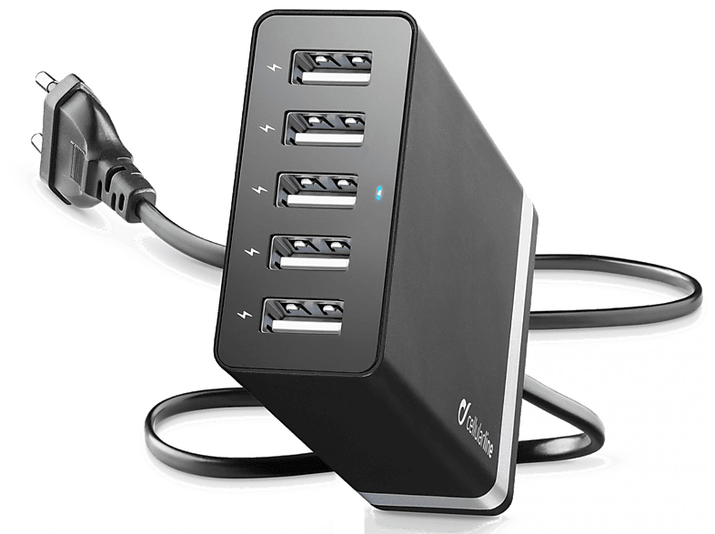 CELLULARLINE Netadapter USB Energy Station 5 USB-poorten (ACHUSB5STAT8AK)