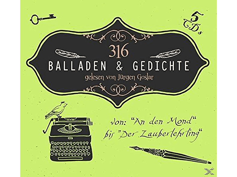 Jürgen Goslar - 316 Balladen & Gedichte Von An Den Mond Bis Der Za  - (CD)