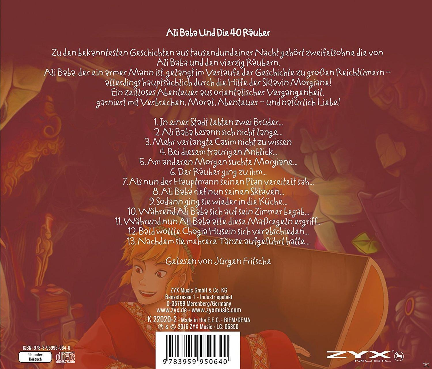 Rückseite einer CD mit Text auf Deutsch und einer Illustration einer Zeichentrickfigur.