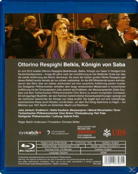 Königin Belkis, Saba Von Philharmoniker - (Blu-ray) - Jentsch/Doufexis/Feltz/Stuttgarter