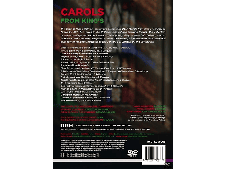 Thumbnail - The Choir Of King's College - Carols From (DVD)