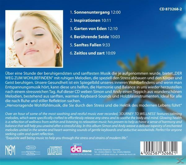 CD-Cover mit einer liegenden Frau, Text: Reise zum Wohlbefinden.