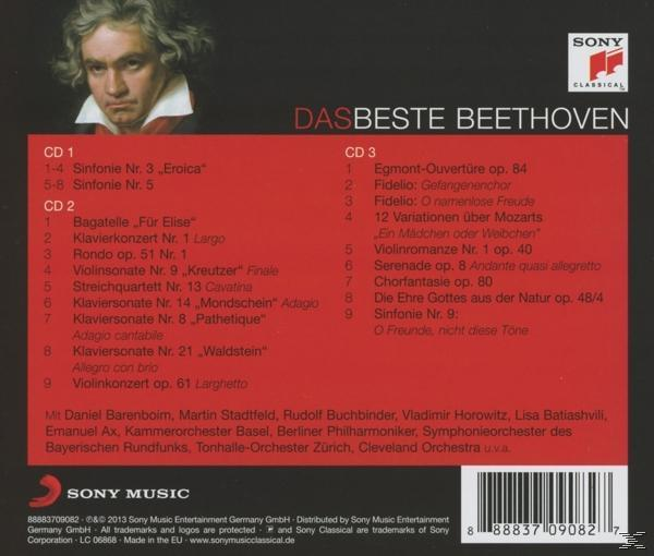 CD-Rückseite mit Klassik-Tracklisten und Namen des Musikers.