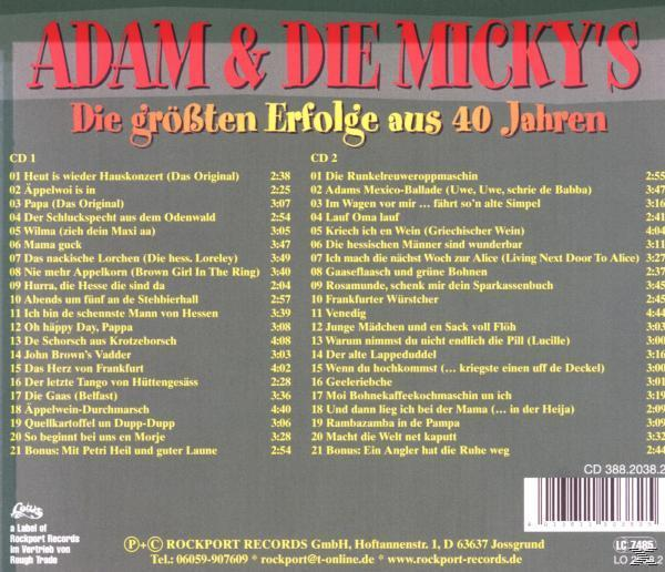 Adam - Die Größten (CD) - Jahre Erfolge-40