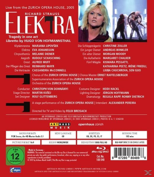 Dohnanyi/Kusej/Lipovsek/Johans, Dohnanyi/Johansson/Lipovsek - Elektra  - (Blu-ray)