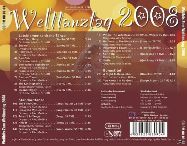 VARIOUS - Welttanztag 2008-21 Welt-Hits Remixed Im Tanzrhythmus  - (CD)