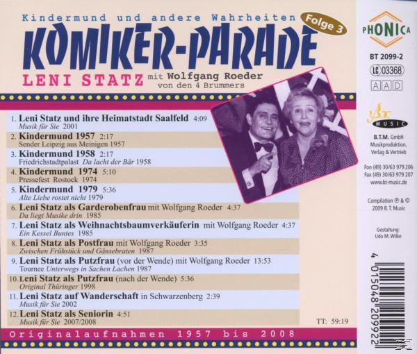 Statz, Leni / Roeder, Wolfgang - Komiker-Parade Folge 3  - (CD)