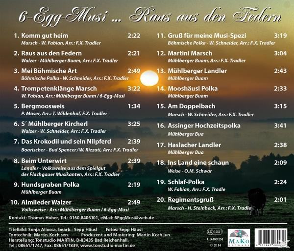 6-egg-musi - Raus Federn (CD) - Aus Den