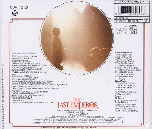 Album-Rückseite mit Text, Figuren und einer Filmszene.